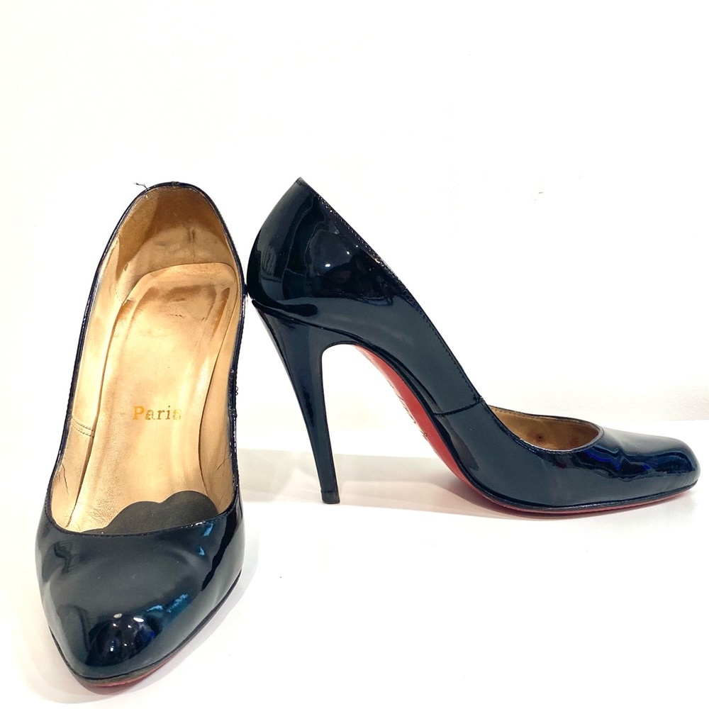 Christian Louboutin Black Patent Pumps Size 37.5